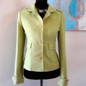 Banana Republic / Pea Green / Wool Coat